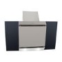GRADE A1 - electriQ 90cm Angled Glass and Steel Designer Chimney Cooker Hood  -  5 Year warranty
