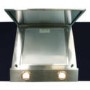 GRADE A1 - electriQ 90cm Angled Glass and Steel Designer Cooker Hood