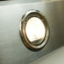 GRADE A1 - electriQ 90cm Angled Glass and Steel Designer Cooker Hood