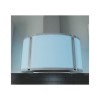 GRADE A1 - electriQ Designer Curved 70cm LED light Oval Chimney Cooker Hood 
