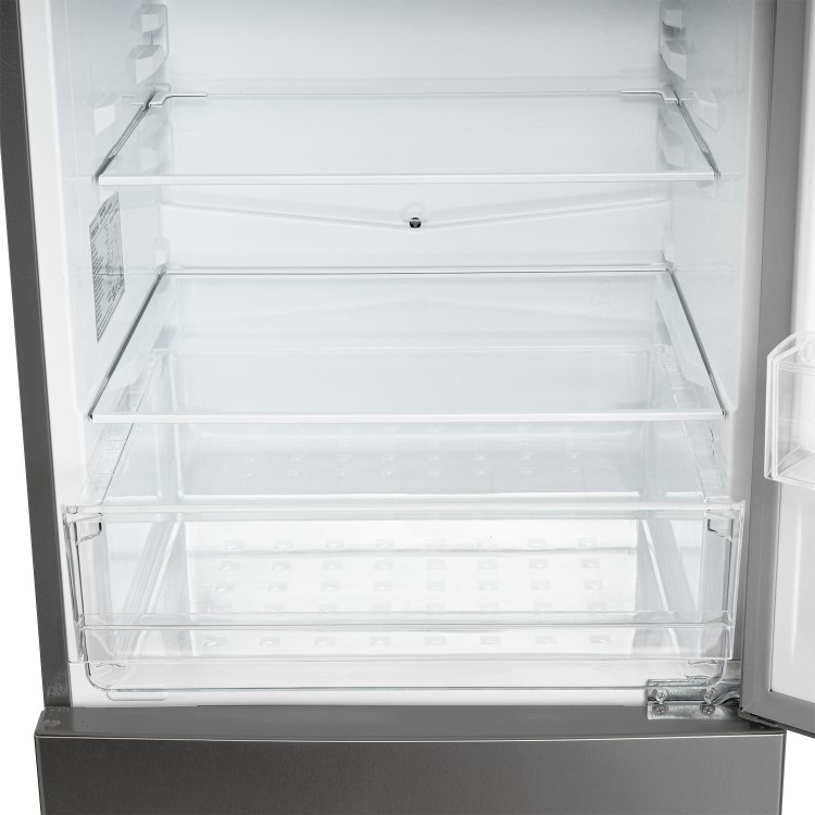 Refurbished electriQ eQ175FFLFINOXVE Freestanding 254 Litre 50/50 Low Frost Fridge Freezer Stainless Steel