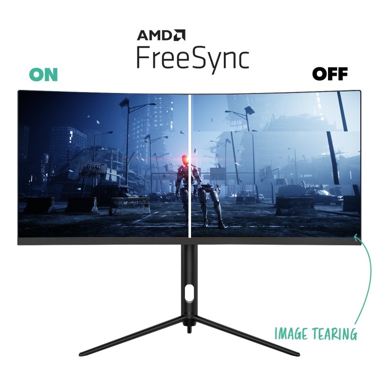 electriQ 30" VA Full HD UltraWide HDR 200Hz FreeSync Curved Gaming Monitor