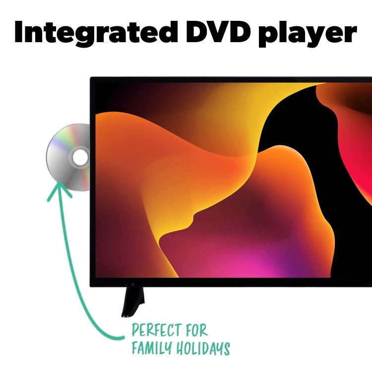 Refurbished electriQ 32" HD Ready LED Freeview HD TV without Stand - with DVD Player
