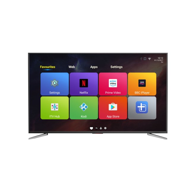 GRADE A1 - electriQ 75" 4K Ultra HD LED Android Smart TV with Freeview HD