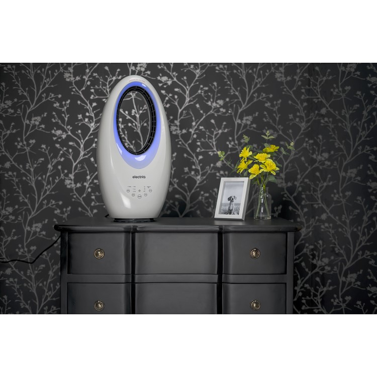 Refurbished electriQ 24 Inch Remote Control Tower Fan - White
