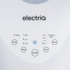 electriQ 24 Inch Smart Quiet Bladeless Tower Fan and Heater with Mood Light - White