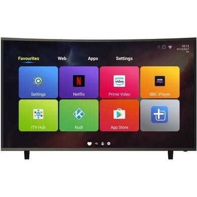 GRADE A2 - electriQ 49 Curved 4K Ultra HD LED Android Smart TV with Freeview HD