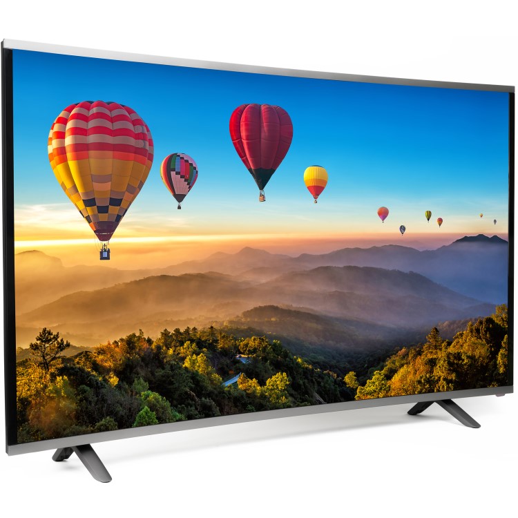 GRADE A3 - electriQ 55" Curved 4K Ultra HD Android Smart HDR LED TV with Freeview HD