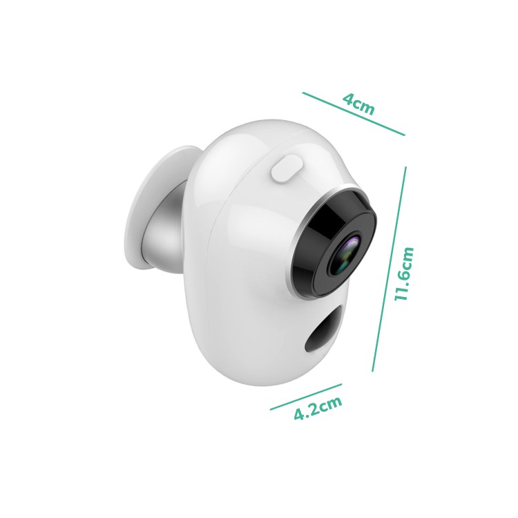GRADE A1 - electriQ Full 1080p HD Outdoor Wireless Battery Camera with Mount