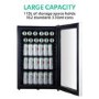 Refurbished electriQ eiQ115DFSS 115 Litre Drinks Fridge Black with Stainless Steel Trim