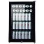 Refurbished electriQ eiQ115DFSS 115 Litre Drinks Fridge Black with Stainless Steel Trim