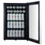 Refurbished electriQ eiQ115DFSS 115 Litre Drinks Fridge Black with Stainless Steel Trim