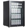 Refurbished electriQ eiQ115DFSS 115 Litre Drinks Fridge Black with Stainless Steel Trim