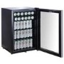 Refurbished electriQ eiQ115DFSS 115 Litre Drinks Fridge Black with Stainless Steel Trim