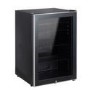 Refurbished electriQ eiQ115DFSS 115 Litre Drinks Fridge Black with Stainless Steel Trim