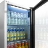 electriQ 118 Litre Single Door Commercial Outdoor Use Drinks Cooler - Stainless Steel