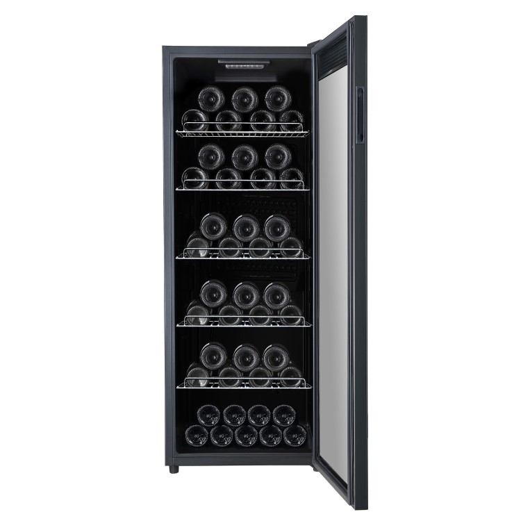 electriQ 86 Bottle Freestanding Wine Cooler - Black