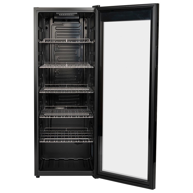 electriQ 86 Bottle Freestanding Wine Cooler - Black