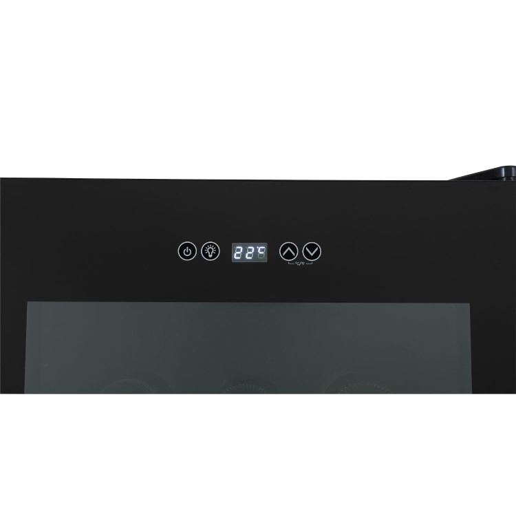 electriQ 86 Bottle Freestanding Wine Cooler - Black