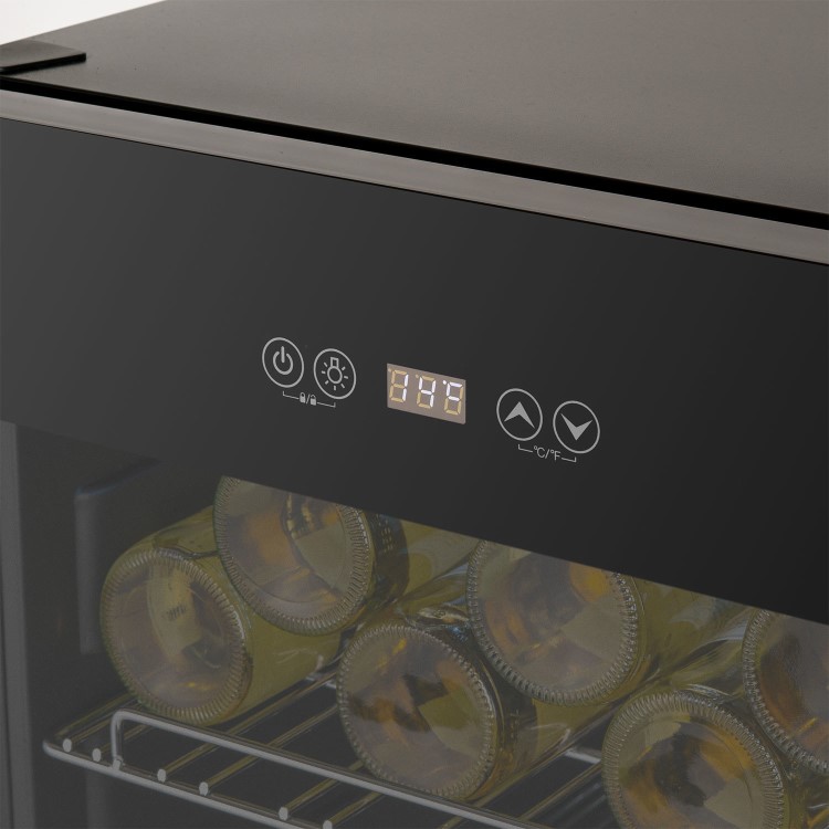 electriQ 86 Bottle Freestanding Wine Cooler - Black
