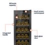 electriQ 86 Bottle Freestanding Wine Cooler - Black