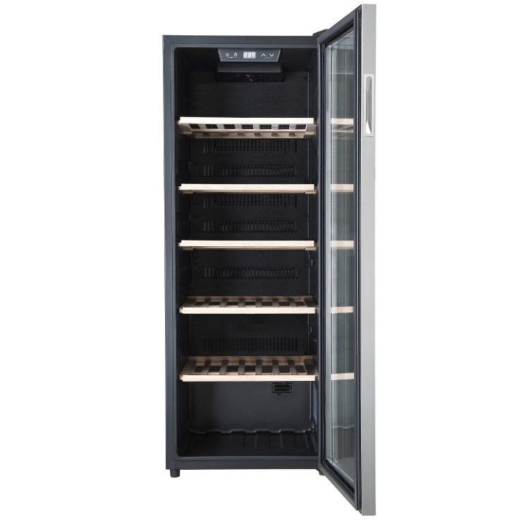 electriQ 86 Bottle Freestanding Wine Cooler - Stainless Steel