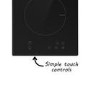 Refurbished electriQ eiQ30INDP 2 Zone Induction Hob Black