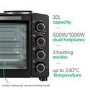 electriQ 30L Mini Oven with Dual Hotplates