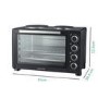 electriQ 30L Mini Oven with Dual Hotplates