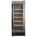 eiQ30WINEPREM electriQ 18 Bottle Capacity 30cm Freestanding Under Counter Wine Cooler - Premium Dark Stainless Steel