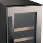 electriQ 18 Bottle Capacity 30cm Freestanding Under Counter Wine Cooler - Premium Dark Stainless Steel