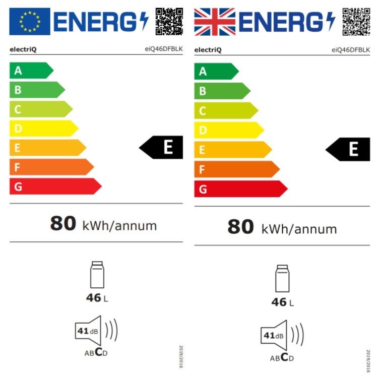 Refurbished 46L Table Top Drinks Fridge  Black