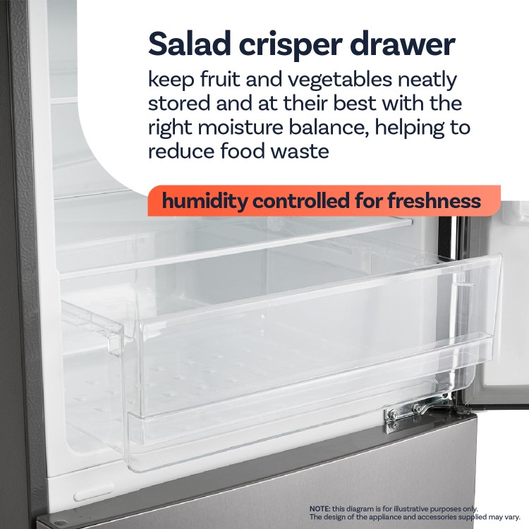 electriQ 157 Litre 70/30 Freestanding Fridge Freezer - White