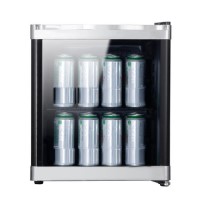 Refurbished electriQ eiQ48DFCHBLK 48 Litre Drinks Fridge Black with Chrome Strips Refurbished electriQ eiQ48DFCHBLK 48 Litre Drinks Fridge Black with Chrome Strips