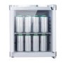 electriQ 48 Litre Drinks Fridge - White with Chrome Strips