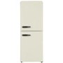 Refurbished electriQ eiQ50132RETROCTNF Freestanding 153 Litre 60/40 Retro Frost Free Fridge Freezer Cream 