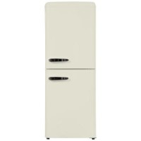 Refurbished electriQ eiQ50132RETROCTNF Freestanding 153 Litre 60/40 Retro Frost Free Fridge Freezer Cream 