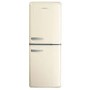 electriQ 153 Litre 60/40 Retro Freestanding Fridge Freezer - Cream Total No Frost
