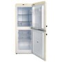 electriQ 153 Litre 60/40 Retro Freestanding Fridge Freezer - Cream Total No Frost