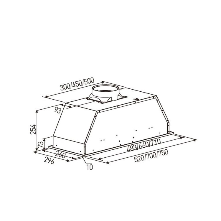 GRADE A1 - electriQ 52cm Canopy Cooker Hood Kitchen Extractor Fan in Silver  