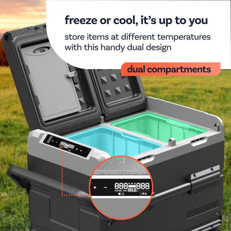 electriQ 55 Litre Portable Compressor Car Fridge Freezer