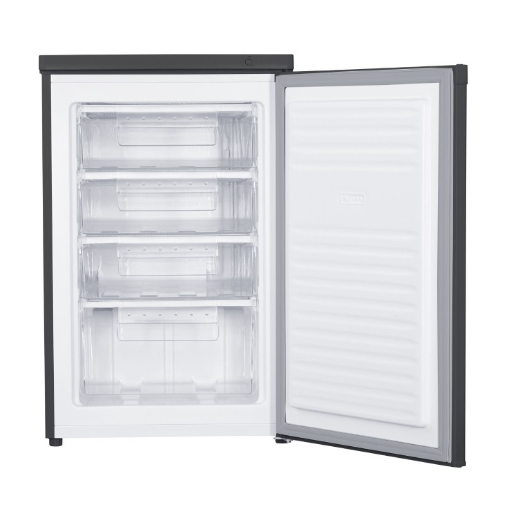electriQ 91 Litre Freestanding Under Counter Freezer - Silver