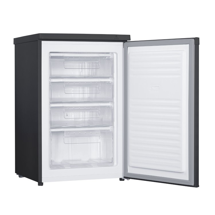 electriQ 91 Litre Freestanding Under Counter Freezer - Silver