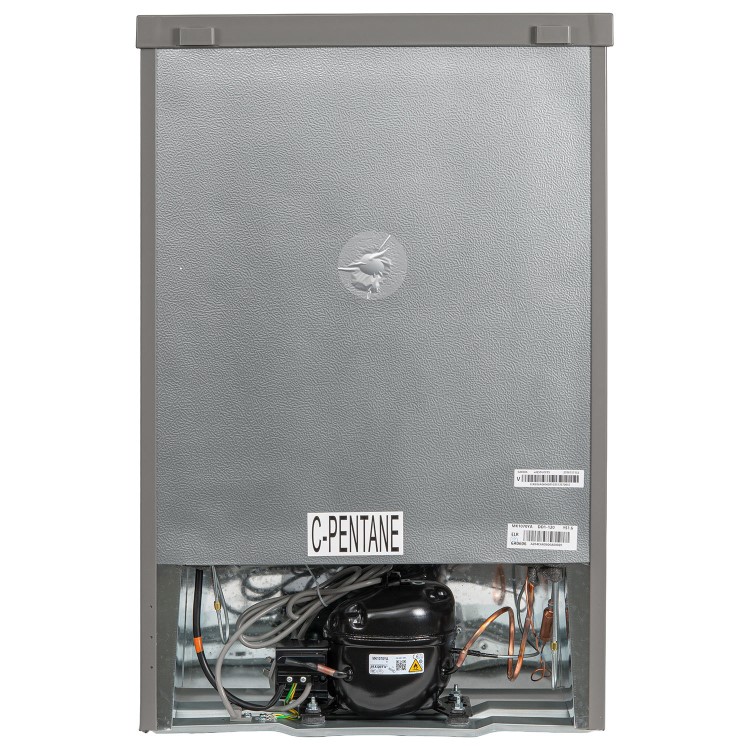 GRADE A1 - electriQ 91 Litre Freestanding Under Counter Freezer - Silver