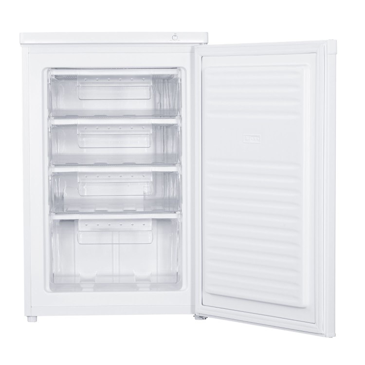 electriQ 91 Litre Freestanding Under Counter Freezer - White