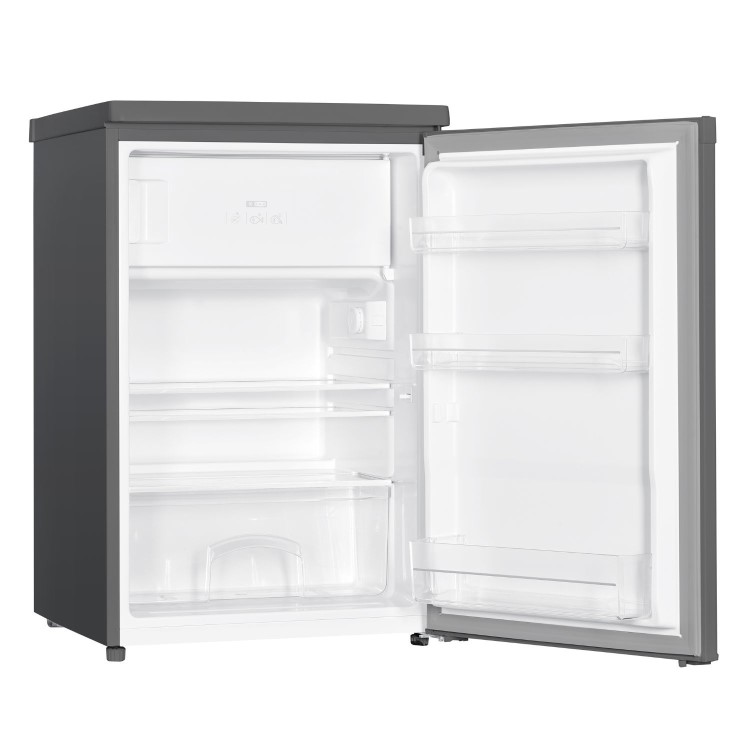 electriQ 109 Litre Freestanding Under Counter Fridge with Ice Box - Silver