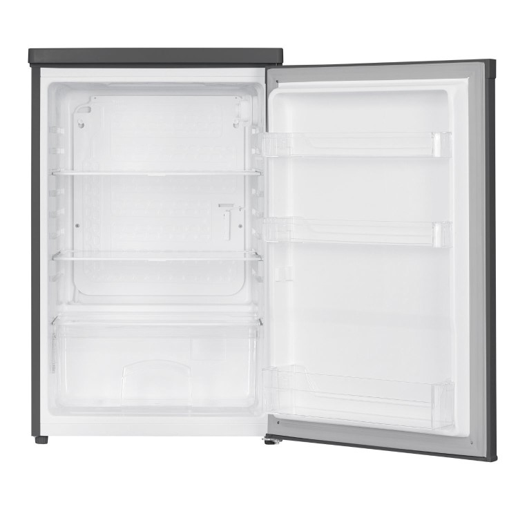 electriQ 127 Litre Freestanding Under Counter Larder Fridge - Silver