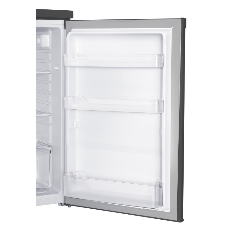 GRADE A1 - electriQ 127 Litre Freestanding Under Counter Larder Fridge - Silver