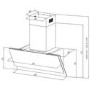 Refurbished electriQ eiQ60ANGLEGHBLHE 60cm Angled Cooker Hood with Hand Gesture Sensor Black