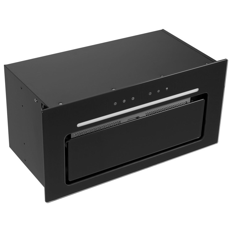 electriqQ 60cm Glass Canopy Cooker Hood - Black